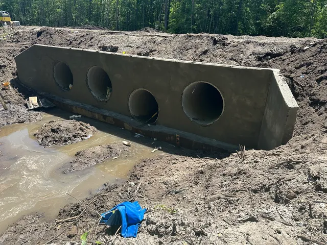 Precision Earth & Pipe underground utility job site