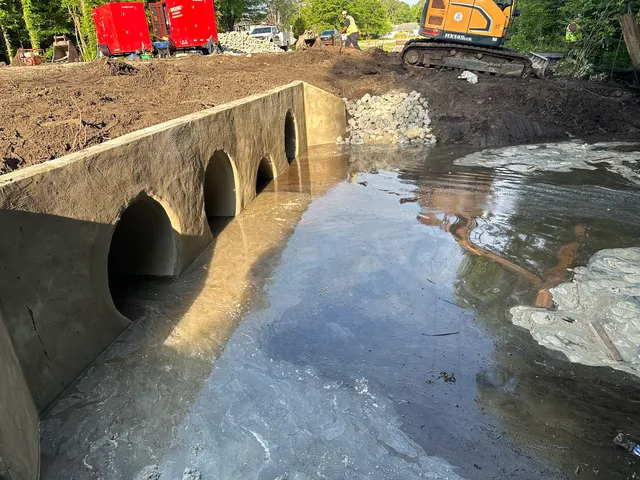 Precision Earth & Pipe underground utility job site