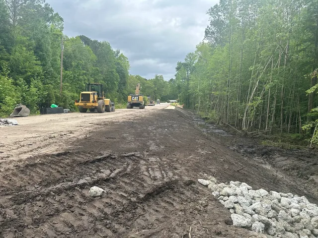 Precision Earth & Pipe underground utility job site