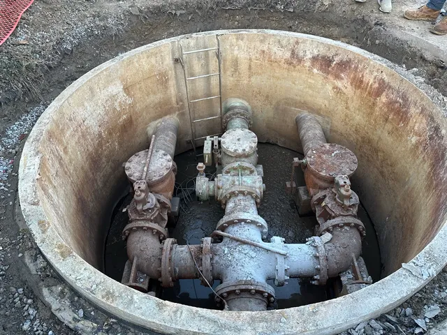 Precision Earth & Pipe underground utility job site