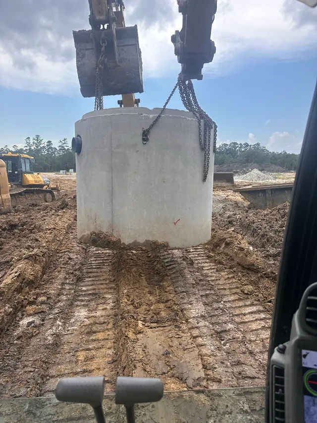 Precision Earth & Pipe underground utility job site