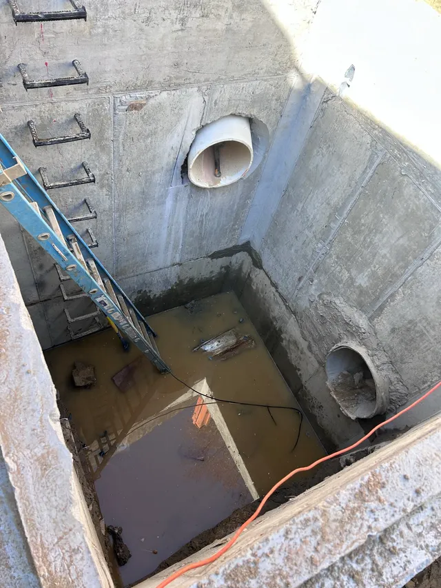 Precision Earth & Pipe underground utility job site