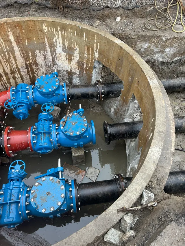 Precision Earth & Pipe underground utility job site