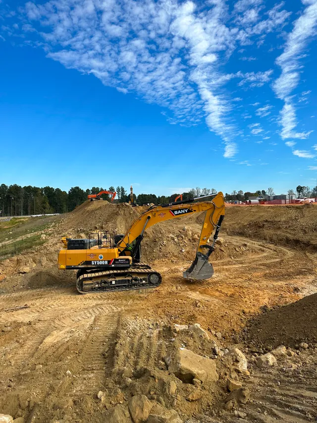 Precision Earth & Pipe underground utility job site