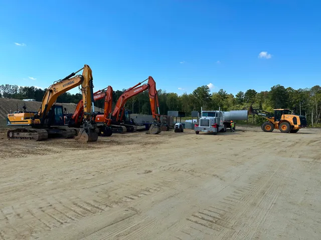 Precision Earth & Pipe underground utility job site